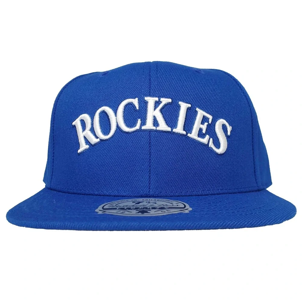 Colorado Rockies Mitchell & Ness MLB Fitted 7 3/4 Liberty Fit Hat‎ Cap Blue NWT
